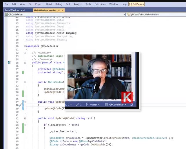 QR Code Talker Coding Livestream on the YouTube 8fps HD Test